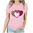 thumbnail image 1 of FAWUUDO Valentines Love Heart Shirts for Women Cute Blouse Short Sleeve Tee Tops, 1 of 8