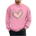 thumbnail image 1 of FAWUUDO Valentines Sweatshirt Men Love Heart Shirt Pullover Valentine's Long Sleeve Tops, 1 of 7