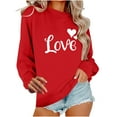 thumbnail image 1 of FAWUUDO Valentines Sweatshirt Women: Love Heart Graphic Hoodie Long Sleeve Shirt Lovers Gift Pullover Top, 1 of 7