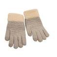 thumbnail image 1 of FAWUUDO Winter Gloves Womens Gloves for Cold Weather Elastic Cuff Knit Touchscreen Womens Glove Beige, 1 of 3