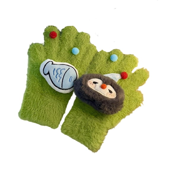 FAWUUDO Winter Gloves for Women, Womens Touch Screen Warm Lining Stretchy Thermal Knitted Gloves for Cold Weather