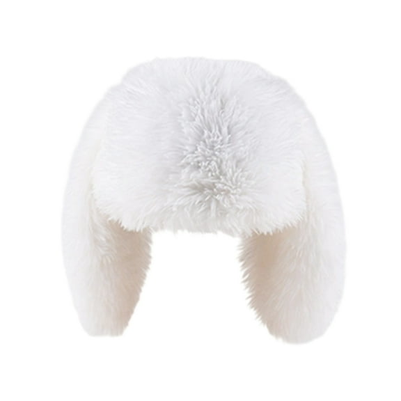 FAWUUDO Winter Trapper Hat with Ear Warm Faux Fur Windproof Snow Cap Hat