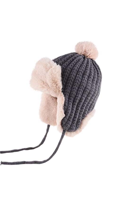 Winter Trapper Hat with Ear Warm Faux Fur Windproof Snow Cap Hat