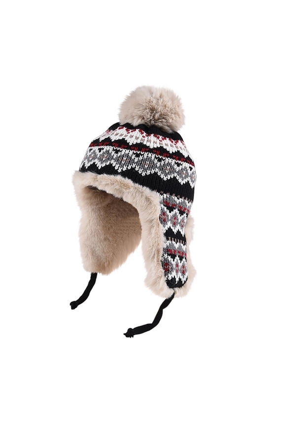 Winter Trapper Hat with Ear Warm Faux Fur Windproof Snow Cap Hat