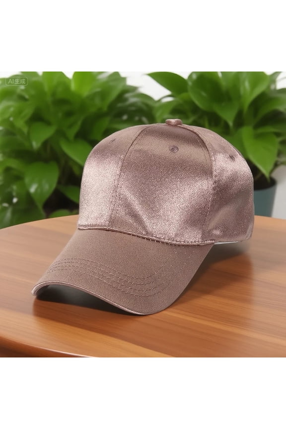 Winter Warm Check Baseball Cap Faux Lamb Wool Teddy Fleece Adjustable Outdoor Cap Brown