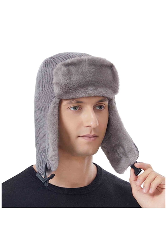 Winter Waterproof Trapper Hat Women Men Faux Fur Hat Thermal Cap Skating Skiing Hunting Hat