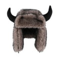 thumbnail image 1 of FAWUUDO Winter Waterproof Trapper Hat Women Men Faux Fur Hat Thermal Cap Skating Skiing Hunting Hat, 1 of 9