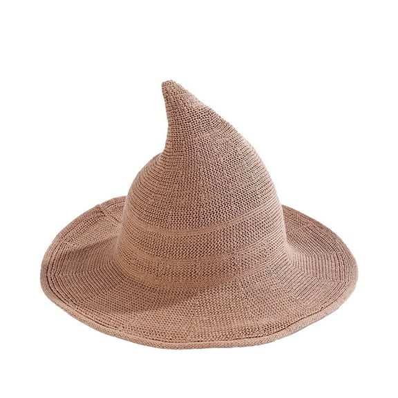 FAWUUDO Women Hat for Wool Hats Wide Brim Spire Knitted Cap Party and Daily