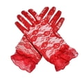 thumbnail image 1 of FAWUUDO Women Long Puff Gloves Opera Velvet Satin Tulle Gloves Elbow Oversized Satin Ruffled Banquet Wedding Dance Party, 1 of 3