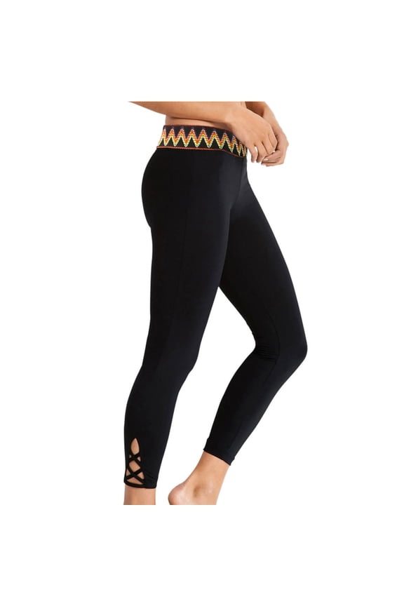 Women Swim Pants High Waist Yoga Leggings Sports Solid Color Fitness Printed Flat Corner Jumpsuit