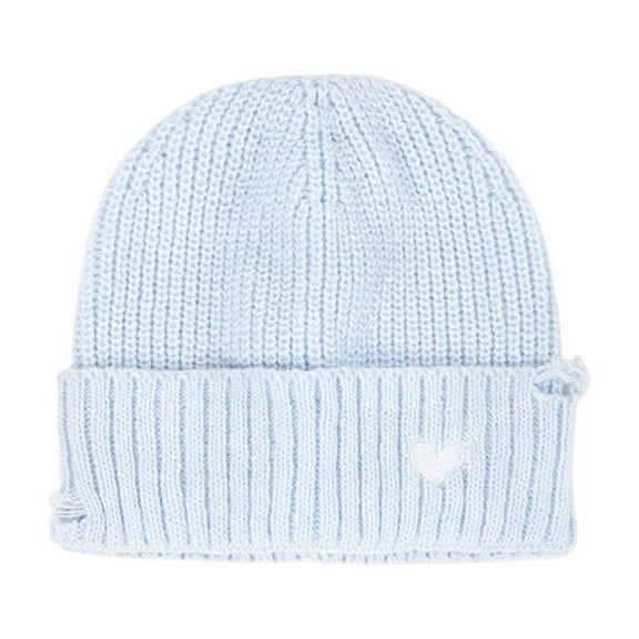 FAWUUDO Women Winter Knitted Cap Beanie Soft Warm Hat with Red Snowflake