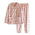 thumbnail image 1 of FAWUUDO Women's Cotton Long Sleeve Pajama Set Button Down Pjs Set, 1 of 9