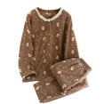 thumbnail image 1 of FAWUUDO Women's Cotton Long Sleeve Pajama Set Button Down Pjs Set, 1 of 4