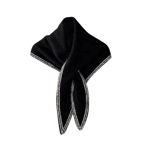 FAWUUDO Women's Striped Shawl Wraps Tie Front Knitted Triangle Shawls Scarf Cardigan Fall Winter Trendy Poncho Wrap Cape