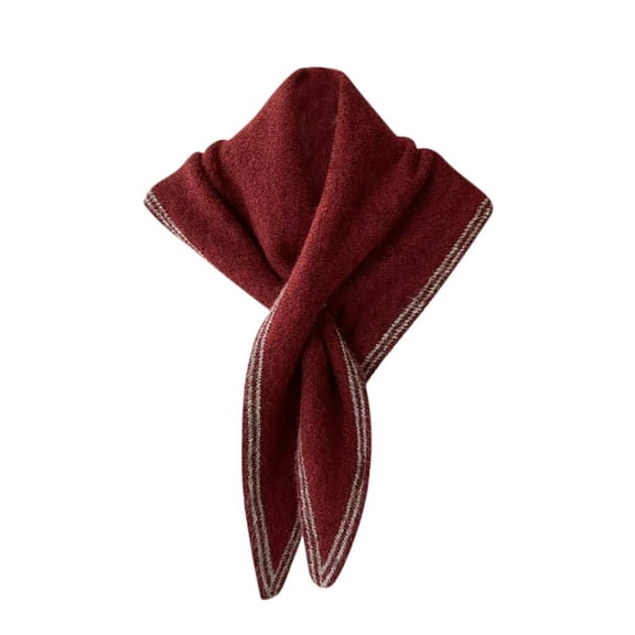 FAWUUDO Women's Striped Shawl Wraps Tie Front Knitted Triangle Shawls Scarf Cardigan Fall Winter Trendy Poncho Wrap Cape