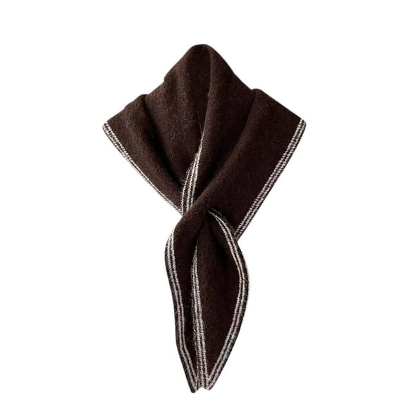 FAWUUDO Women's Striped Shawl Wraps Tie Front Knitted Triangle Shawls Scarf Cardigan Fall Winter Trendy Poncho Wrap Cape