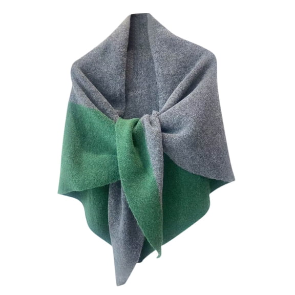 FAWUUDO Women's Striped Shawl Wraps Tie Front Knitted Triangle Shawls Scarf Cardigan Fall Winter Trendy Poncho Wrap Cape