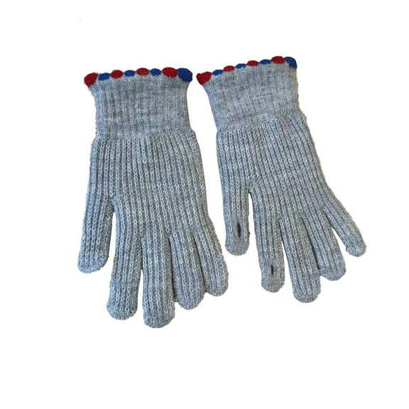 FAWUUDO Women's Winter Touch Screen Keep Warm Gloves Knitted Thermal Gloves for Mens Womens - with Elastic Cuff Gray