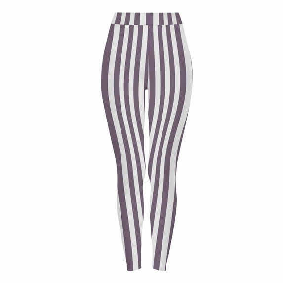 FAWUUDO Womens Printed Leggings Digital Print Footless Stretchy Tights Silver