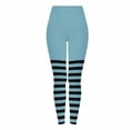thumbnail image 1 of FAWUUDO Womens Printed Leggings Digital Print Footless Stretchy Tights Sky Blue, 1 of 9