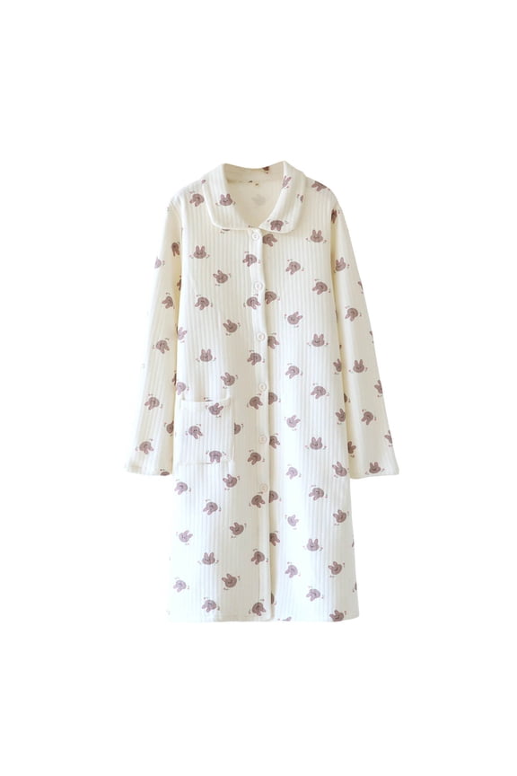 Womens Robe Long Bathrobe Lightweight Soft Knit Robes Ladies Casual Sleepwear