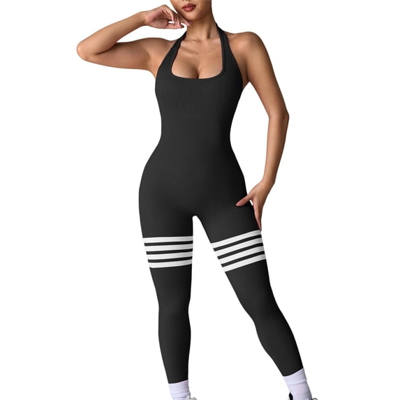 FAWUUDO Womens Sculpting Workout Top Bodysuit Low Back Design Racerback Butt Enhancement Seamless Yoga Shaper No Bra Included