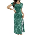thumbnail image 1 of FAWUUDO Womens Spaghetti Strap Chemise Short Satin Nightgown Slip Dress Elegant Lace Trim For Bedroom Lounge Comfortable, 1 of 4