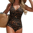 thumbnail image 1 of FAWUUDO Womens Swimsuits Tummy Control Bathing Suit Slimming One Piece Shapewear Swimwear with Ruched Waist, 1 of 6
