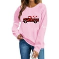 thumbnail image 1 of FAWUUDO Womens Valentines Day Sweatshirt Heart Print Crewneck Long Sleeve Pullover Casual Comfortable Romantic Gift for Her Pink M, 1 of 7