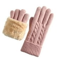thumbnail image 1 of FAWUUDO Womens Winter Gloves with Touch Screen Fingers Thermal Warm Lining Knit Gloves for Women Cold Weather Gifts, 1 of 4