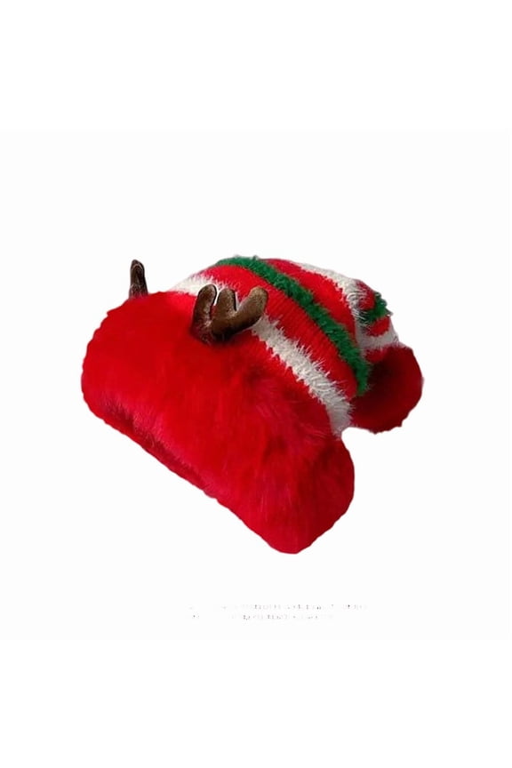 Womens Winter Ribbed Beanie Cap Knit Pompom Soft Warm Hat Girls Christmas Fruit Pineapple Hats