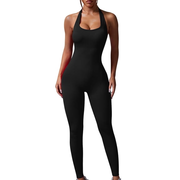 FAWUUDO Womens Yoga Bodysuit Racerback Low Back Seamless Shaper Tummy Control Butt Lifting Workout Top No Padding Included