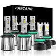 thumbnail image 1 of FAXCARS for 2023 2024 Ford F250 F350 F450 Super Duty XL XLT LED Headlight H11LL + 9005LL Low and High Beam H11 Fog Light Bulbs Combo, 6000K Cool White Plug and Play, 6-Pack, 1 of 6