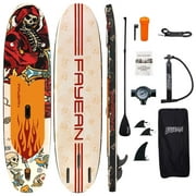 Stand UP Paddle Boards 11’×33”×6” with Premium Sup Accessories, Lightweight and Durable, Inflatable Paddle boards for Travelling Surfing Ocean, Adjustable Paddle, 3 Fins, Pump & Backpack