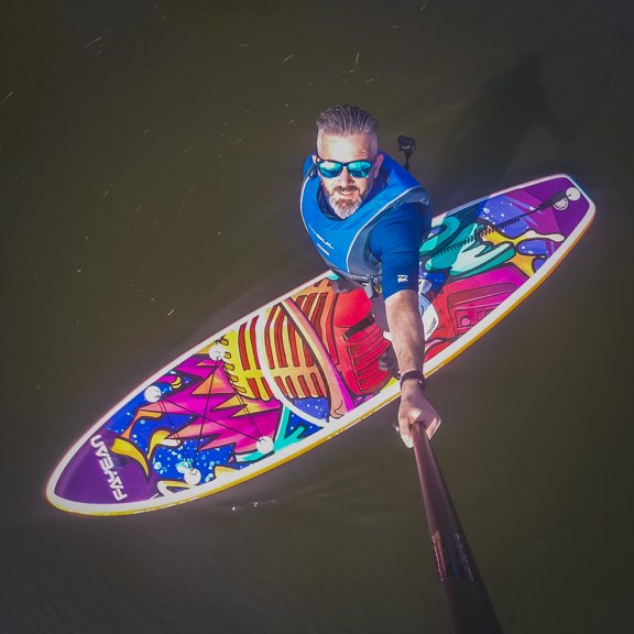 FAYEAN 11'6"x 33"x 6" Inflatable Surfing Board with Detachable tail fin