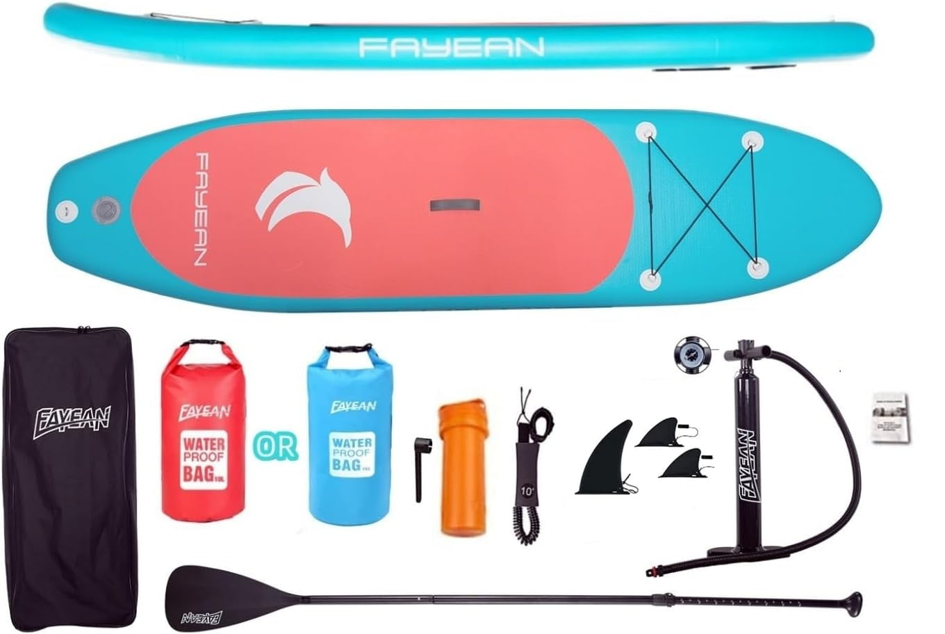 FAYEAN Inflatable Stand Up Paddle Board Surfboard Water Adult&Youth