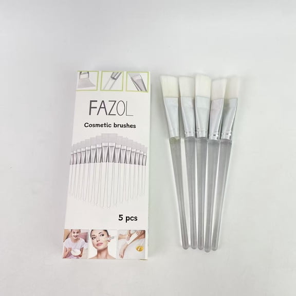 FAZOL Cosmetic brushes,Transparent Makeup Brush Set Diy Empty Tube Handles Crystal Clear Cosmetic Tool Kit for Professional and Everyday Use