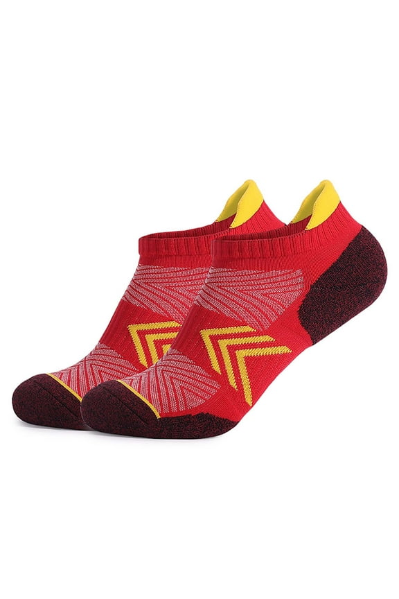 Ankle Socks for Women Cotton Athletic Running Socks Red
