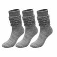 thumbnail image 1 of FAZVAOO Knee High Socks for Women Unisex Warm Knit Socks,Black 3 Pairs, 1 of 8