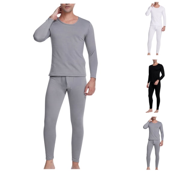 FAZVAOO Men's Lightweight Thermal Underwear Set Long Johns Base Layer Top and Bottom
