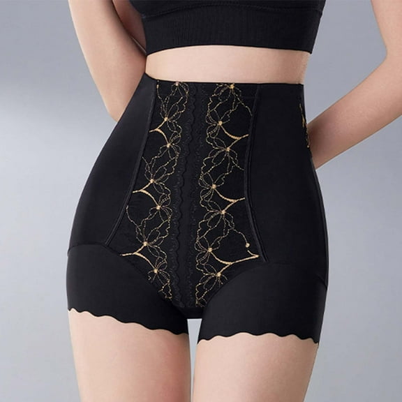 FAZVAOO Shapewear for Women Tummy Control Butt Lifter High Waist Lace Detailing Underwear Bottoms Boxer