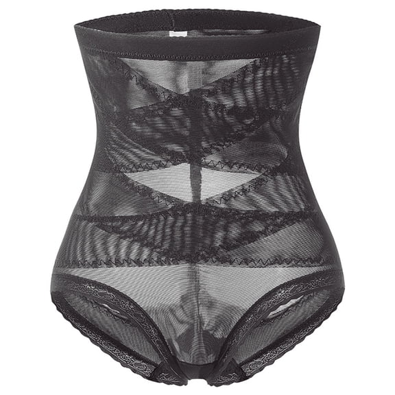 FAZVAOO Shapewear for Women,Tummy Control High Waist Lace Underwear Bottoms Briefs