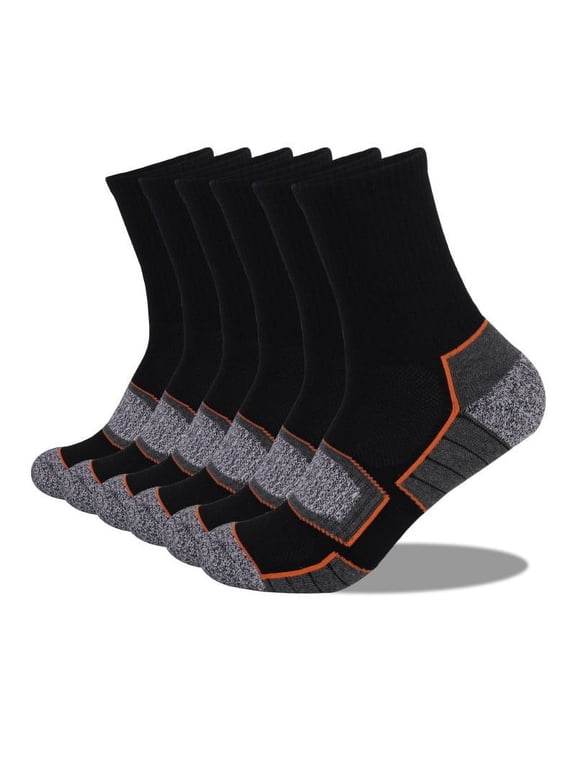 Socks for Women Cotton Crew Unisex Warm Athletic Outdoor Socks Black