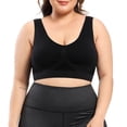 thumbnail image 1 of FAZVAOO Sports Bras for Women,Wireless Mesh Breathable Full Coverage Push Up Bra,Size L-5XL, 1 of 5