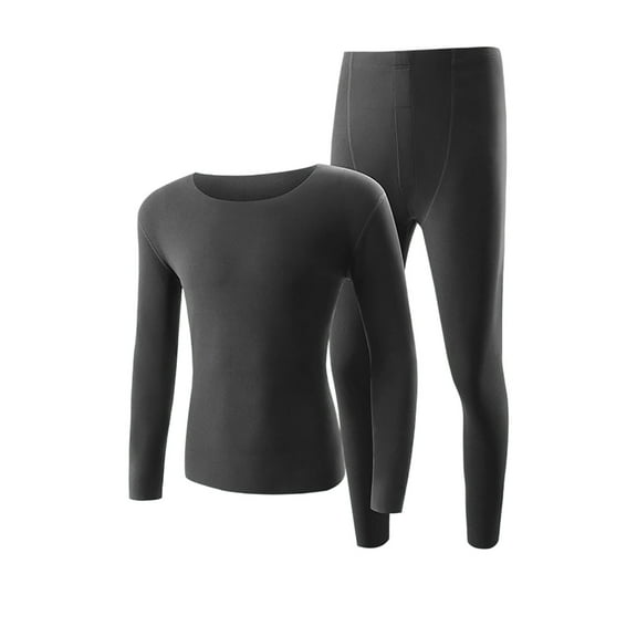 FAZVAOO Thermal Underwear for Women Set Long Johns Crew Neck Seamless Warm Top and Bottom Size L-4XL