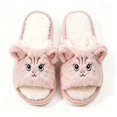 thumbnail image 1 of FAZVAOO Women Slippers,Cartoon Cat Fuzzy Open Toe Slip on Indoor Soft Warm House Slippers Pink 7.5-8.5, 1 of 4