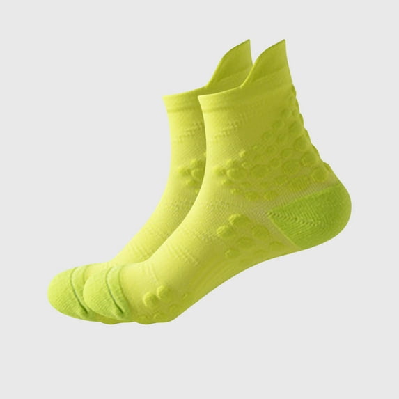 FAZVAOO Women's Compression Socks Cotton Non Slip Athletic Socks Green