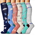 thumbnail image 1 of FAZVAOO Women's Compression Socks Warm Athletic Home Socks,Multicolor 6 Pairs, 1 of 1