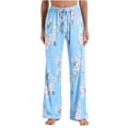 thumbnail image 1 of FAZVAOO Women's Pajama Pants,Cotton Printed Drawstring Elastic Waist Pants with Pockets,Size S-3XL, 1 of 5
