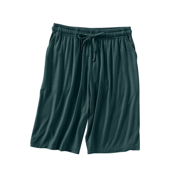 FAZVAOO Women's Pajama Shorts,Bermuda Elastic Waist Sleep Shorts with Pockets,Size M-XXL